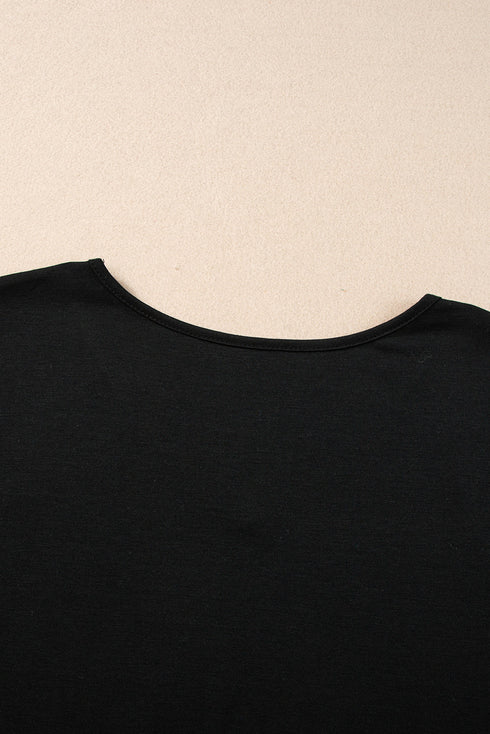 Crochet Lace Detail Oversized Tee